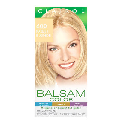 Picture of Clairol Balsam Permanent Hair Dye, 600 Palest Blonde Hair Color, Pack of 1
