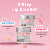 Picture of 100% Natural Lip Scrub Vegan Conditioning Coconut Lip Exfoliator Gentle Exfoliant Sugar Lip Polish and Lip Exfoliator Scrubber for Chapped and Dry Lips (Lip Scrub and Lip Mask Gift Set)