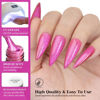 Picture of TUTUYU Pink Cat Eye Gel Nail Polish,Quicksand Galaxy Holographic Pink Cateye Gel Polish with Magnet, fuchsia Pink Gel Silver Shimmer Velvet Soak Off Uv Led Home Diy Manicure - GP0105