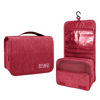 Picture of Lcsmaokin Large Capacity Toiletry Bag Travel Bag with Hanging Hook for Men and Women Waterproof Travel Cosmetic Bag Bathroom Storage Bag for Brushes Set, Full-Sized Shampoo, Toiletries, (Wine Red)