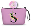 Picture of SEAMOON Gifts for Women Birthday Unique, Makeup Bag, Gifts for Mom Birthday, Bride to be Gifts,Bridal Shower Gift, Womens Gifts for Birthday, Initial Gifts for Women,Cosmetic Bag with Mirror,S