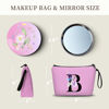 Picture of SEAMOON Initial Gifts for Women, Birthday Gift for Mom,Sister Birthday Gifts from Sister,Woman Gifts,Personalized Makeup Bag with Mirror,Gifts for Older Women, Encouragement Gifts for Women,B