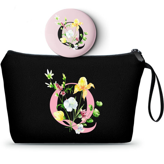 Picture of SEAMOON Personalized Makeup Bag,Gifts for Moms Birthday,Bridesmaid Gifts,Custom Makeup Bag with Mirror,Gifts for Woman Unique,Sister Gifts,Mothers day Gifts,Personalized Gifts,Christmas Gifts,Q