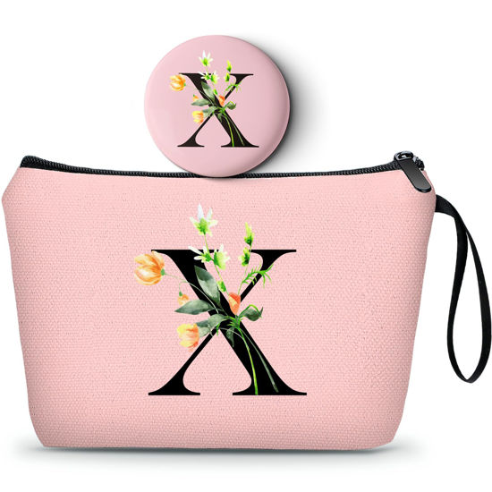 Picture of Women Gifts for Birthday,Unique Gifts for Women,Teen Gifts,Sister Gifts,Mother Gifts from Daughter,Cosmetic Bag with Mirror,Birthday Gifts for Friends Female,Personalized Gifts,Christmas Gifts,X