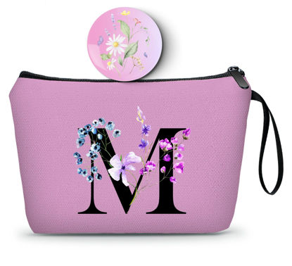 Picture of SEAMOON Women Gifts for Birthday, Makeup Bag, Maid of Honor Gifts, Gifts for Bride,bridesmaid, Sister Gifts, Friend Birthday Gifts for Women, Womens Birthday Gifts, Cosmetic Bag with Mirror,M