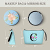 Picture of Gifts for Women Birthday Unique, Makeup Bag with Mirror, Maid of Honor Gifts, Small Cosmetic Bag, Sister Birthday Gifts from Sister, Gifts for Bride, Encouragement Gifts for Women,Christmas Gifts,C