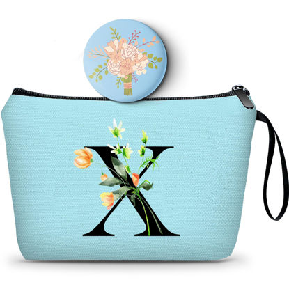 Picture of Women Gifts for Birthday,Unique Gifts for Women,Teen Gifts,Sister Gifts,Mother Gifts from Daughter,Cosmetic Bag with Mirror,Birthday Gifts for Friends Female,Personalized Gifts,Christmas Gifts,X