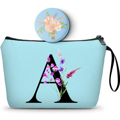 Picture of SEAMOON Gifts for Women Birthday Unique,Makeup Bag,Maid of Honor Gifts,Friendship Gifts for Women,Sister Birthday Gifts from Sister,Bridesmaid Bride Cosmetic bag with Mirror,Christmas Gifts,A