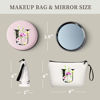 Picture of Birthday Gift for Mom,Initial Gifts,Friend Gifts,Monogrammed Gifts for Women,Bride Gifts,Makeup Bag with Mirror,Sister Birthday Gift Ideas,Teen Gifts for Girls,Personalized Gifts,Christmas Gifts,U