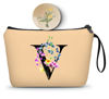 Picture of SEAMOON Birthday Gifts for Women,Gifts for Women Birthday Unique,Small Gifts for Women,Personalized Makeup Bag with Mirror,Friend Gifts for Women,Monogram Gifts,V