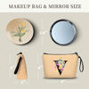 Picture of SEAMOON Birthday Gifts for Women,Gifts for Women Birthday Unique,Small Gifts for Women,Personalized Makeup Bag with Mirror,Friend Gifts for Women,Monogram Gifts,V