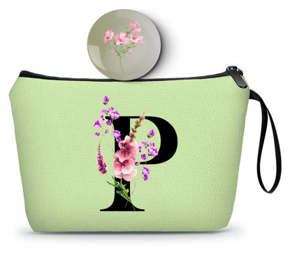 Picture of SEAMOON Gifts for Women Birthday Unique,Friend Gifts for Women,Mom Birthday Gift,Personalized Makeup Bag with Mirror,Bride Gifts,Gifts for Women,P