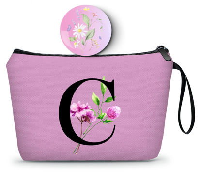 Picture of SEAMOON Gifts for Women Birthday Unique, Makeup Bag with Mirror, Maid of Honor Gifts, Small Cosmetic Bag, Sister Birthday Gifts from Sister, Gifts for Bride, Encouragement Gifts for Women,C