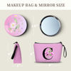 Picture of SEAMOON Gifts for Women Birthday Unique, Makeup Bag with Mirror, Maid of Honor Gifts, Small Cosmetic Bag, Sister Birthday Gifts from Sister, Gifts for Bride, Encouragement Gifts for Women,C
