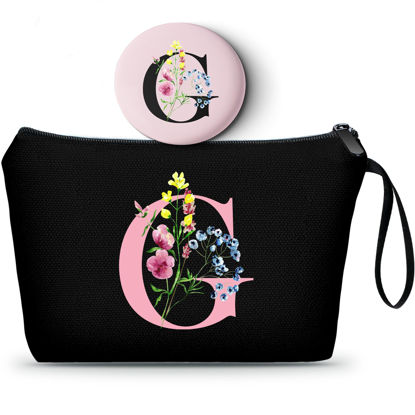 Picture of SEAMOON Friend Birthday Gifts for Women,Appreciation Gifts for Coworkers,Nurse Gifts,Bridesmaid Gifts,Makeup Bag with Mirror,Cosmetic Pouch,Sister Gifts,Personalized Gifts,Christmas Gifts,G