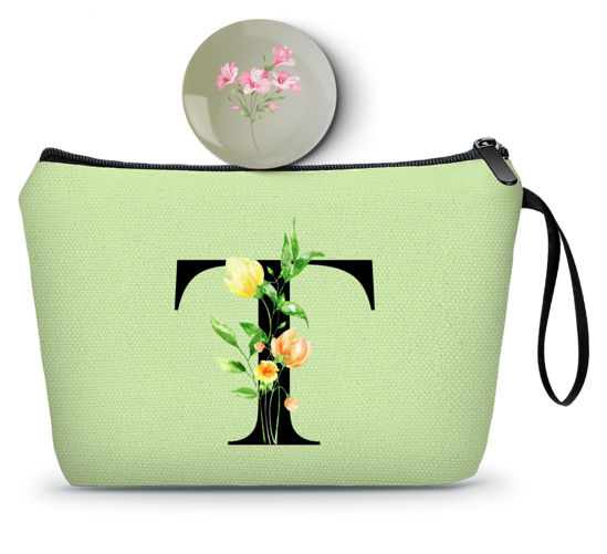 Picture of SEAMOON Gifts for Mom Birthday,Initial Gifts,Monogram Gifts,Gifts for Friends,Makeup Bag with Mirror,Bride to be Gifts,Sisters Gifts from Sister,Womens Gifts Unique,Personalized Gifts,T