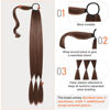 Picture of SEIKEA Upgraded Long Braid Ponytail Extension with Elastic Tie Straight Sleek Wrap Around Braid Hair Extensions Ponytail Medium Brown with Medium Auburn 26 Inch (After Braided 23 Inch)