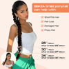 Picture of SEIKEA Long Braided Ponytail Extension with Hair Tie Straight Wrap Around Hair Extensions Ponytail Natural Soft Synthetic Hair Piece for Women Daily Wear 34 Inch 180 Gram Black