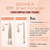 Picture of SEIKEA Braid Ponytail Extension with Glitter Hair Tinsel, 26" Long Straight DIY Braid Hair Extension with Hair Tie, Wrap Around Hair Extensions Ponytail Synthetic Hairpiece Blonde Pale Gold Highlights
