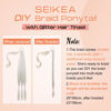 Picture of SEIKEA Braid Ponytail Extension with Glitter Hair Tinsel, 26" Long Straight DIY Braid Hair Extension with Hair Tie, Wrap Around Hair Extensions Ponytail Natural Synthetic Hairpiece Platinum Blonde