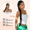 Picture of SEIKEA 2PCS Long Braid Ponytail Extension with Hair Tie Long Straight Wrap Around Hair Extensions Ponytail Natural Soft Synthetic Hair Piece Daily Wear Black Brown 20 Inch (After Braided 16 Inch)