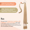 Picture of SEIKEA 2PCS Long Braid Ponytail Extension with Hair Tie Long Straight Wrap Around Hair Extensions Ponytail Natural Soft Synthetic Hair Piece Golden Blonde Highlights 26 Inch (After Braided 23 Inch)