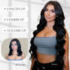 Picture of Vigorous Clip in Hair Extensions 4Pcs Black Hair Extensions Soft Synthetic Hairpieces 24 Inches Clip in Hair Extensions for Women