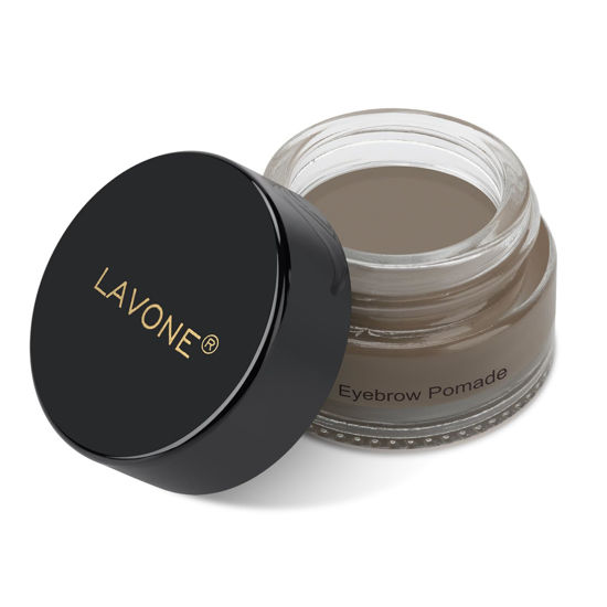 Picture of Eyebrow Pomade - Waterproof Brow Pomade for Long-lasting Results,Smudge Proof and Sweat Resistant Formula,Natural Eyebrow Makeup for All Skin Types and Tones - Dark Gray