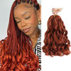 Picture of WIPPORYA French Curly Braiding Hair 12 Inch 6 Packs Black Loose Wave Bouncy Crochet Hair Pre Stretched 50g/pack Yaki Curly Braiding Hair for Black Women Hair Extensions (12inch #350(pack of 6))