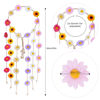Picture of Sucrain 2pcs Flower Hippie Headband Floral Crown Summer Sunflower Hair Accessories for 70 s Bohemian Costumes Style (Colorful+Colorful)