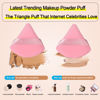 Picture of BLAAROOM 6 Pieces Powder Puff Face Makeup Velour Soft Triangle Powder Puffs for Loose Powder Mineral Powder Body Powder Wet Dry Cosmetic Foundation Sponge Makeup Tool - Pink