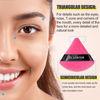 Picture of BLAAROOM Powder Puffs for Face Setting Makeup,6 Pcs Soft Velvet Triangle Puff for Contouring, Under Eyes and Corners Delicate Cosmetic Sponge Makeup Tool - Rose Red