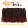 Picture of Yewell 9 Packs Goddess Box Braids Crochet Hair Boho Crochet Box Braids With Curly Ends Crochet Hair For Black Women, 10 Inch Pre Looped Bohemian Crochet Box Braids Hair (10Inch 9 Packs,T350#)