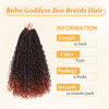 Picture of Yewell Goddess Box Braids Crochet Hair 12 Inch Boho Crochet Box Braids, 9 Packs Boho Box Braids Crochet Hair For Black Women Pre Looped Box Braids Crochet Hair (12Inch 9 Packs,T350)