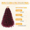 Picture of Yewell Goddess Box Braids Crochet Hair 12 Inch Boho Crochet Box Braids With Curly Ends For Black Women,9 Packs Bohomian Crochet Box Braids Pre Looped Box Braids Crochet Hair(12Inch 9Packs,BUG)