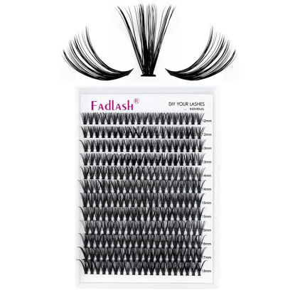Picture of Lash Clusters Individual Lashes Cluster Mixed Tray D Curl Lash Clusters DIY Eyelash Extensions Individual Cluster Lashes Self-application at Home (40D-0.07D,12-18mm)