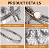 Picture of Abiudeng Large Makeup bag for Women,Pretty makeup bag, Waterproof Cosmetic Bag,Silver Make up Travel Bag Essentials,Cute Travel Toiletry Bag for Girls Wide open Makeup Bag Organizer with Bottom Pouch