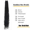 Picture of Boho Box Braids Crochet Hair 24 Inch Bohemian Crochet Box Braids with Curly Ends 8 Packs Goddess Box Braids Crochet Hair Pre Looped Synthetic Braiding Hair Extensions for Black Women 1b