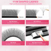 Picture of Lash Extensions 5D Eyelash Extensions W Lashes 0.07mm Thickness D Curl Lashes Mix 8-15mm Soft Lash Trays Pestañas Pelo a Pelo Natural Matte black False Eyelashes Individual Lashes(W-5D-0.07-D,8-15mm)
