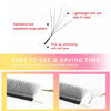 Picture of Lash Extensions 5D Eyelash Extensions W Lashes 0.07mm Thickness D Curl Lashes Mix 8-15mm Soft Lash Trays Pestañas Pelo a Pelo Natural Matte black False Eyelashes Individual Lashes(W-5D-0.07-D,8-15mm)