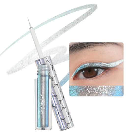 Picture of CHARMACY Chameleon Liquid Eyeliner, Liquid Glitter Eyeliner, Highly Pigmented, Metallic MultiColor Shifting waterproof Eyeliner, Ultra-Fine Tip, Longwearing, Smudge-proof (#304)