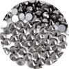 Picture of NCB 2000pcs Flatback Round Glass Nail Art Rhinestones Crystal for DIY Making Accessories Shoes, Clothes, Face Art, Bags, Manicure (Jet Hematite, SS8 2000pcs)