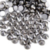 Picture of NCB 2000pcs Flatback Round Glass Nail Art Rhinestones Crystal for DIY Making Accessories Shoes, Clothes, Face Art, Bags, Manicure (Jet Hematite, SS8 2000pcs)