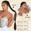 Picture of SOFEIYAN Long Braid Ponytail Extension with Hair Tie Straight Sleek Wrap Around Hair Extensions Braid Pony Tail Fluffy Natural Soft Synthetic Hairpieces for Women Daily Wear, 2Pcs 26 inch