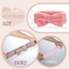 Picture of VITEVER 4 Pack Spa Headband for Washing Face, Girls Makeup Bow Tie Hair Band, Microfiber Women Headbands, Elastic Headband to Skincare, Gifts for Teen Girls- White, Brown, Rose Pink, Light Pink