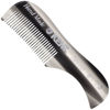 Picture of KENT A 81T Graphite X-Small Men's Beard Mustache Pocket Comb, Fine Toothed for Facial Hair Grooming and Styling. Hand-Made of Quality Cellulose Acetate, Made in England