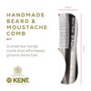 Picture of KENT A 81T Graphite X-Small Men's Beard Mustache Pocket Comb, Fine Toothed for Facial Hair Grooming and Styling. Hand-Made of Quality Cellulose Acetate, Made in England