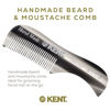 Picture of KENT A 81T Graphite X-Small Men's Beard Mustache Pocket Comb, Fine Toothed for Facial Hair Grooming and Styling. Hand-Made of Quality Cellulose Acetate, Made in England