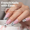 Picture of SXC Cosmetics French Tip Press On Nails Pink Series, Medium Coffin X-Pro Tips Starter Kit