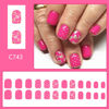 Picture of Valentine's Day Press on Nails Short Square Fake Nails with Heart Spot Designs Pink Nails Press ons Glitter Glue on Nails Valentines Acrylic Nails Full Cover Stick on Nails for Women 24Pcs